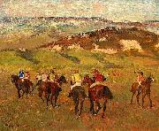 Edgar Degas Jockeys on Horseback before Distant Hills china oil painting artist